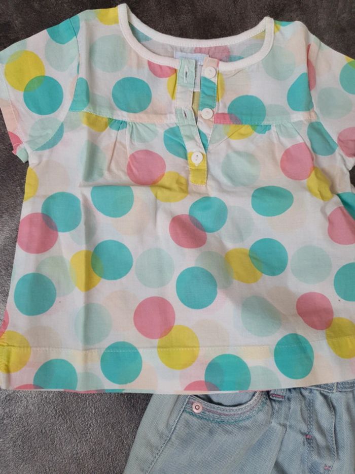 Ensemble été bébé fille 18 mois obaibi très bon état - photo numéro 2