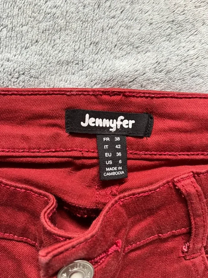 Pantalon rouge, taille 38 - photo numéro 2