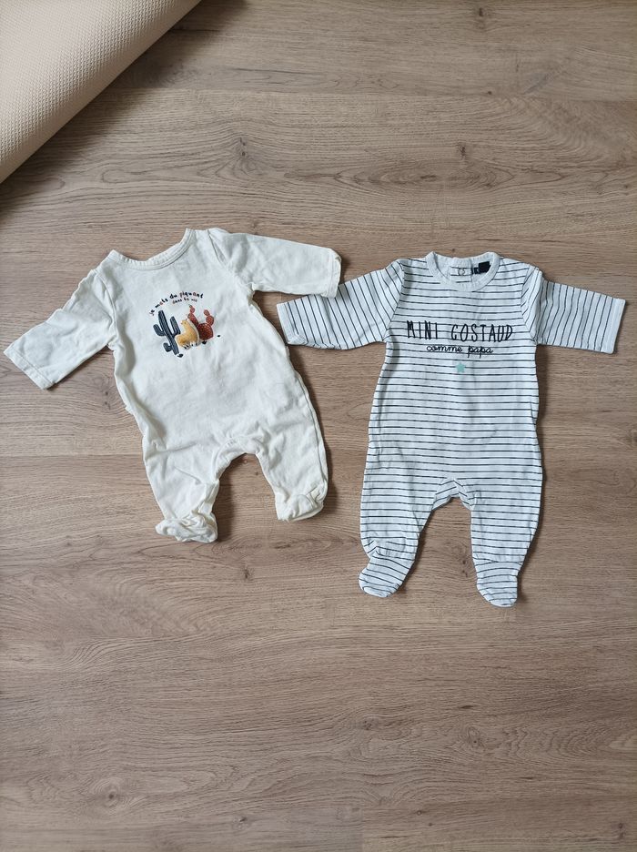 Lot de 2 pyjamas légers 1 mois