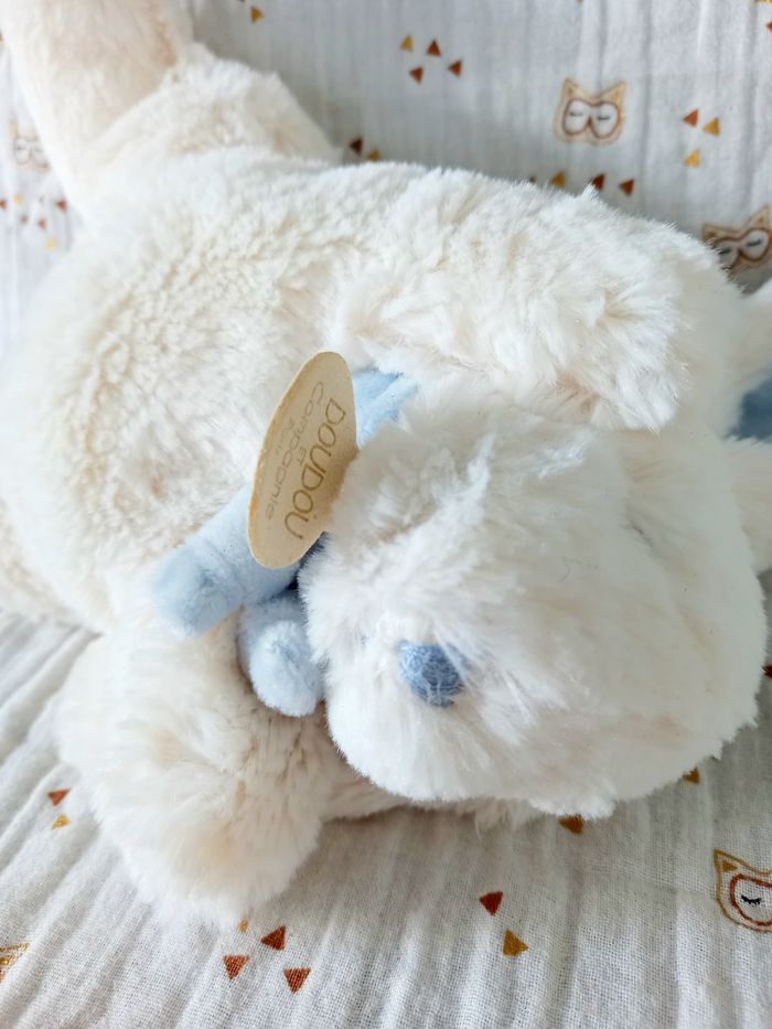 Doudou lapin bonbon bleu Doudou et compagnie 25 cm - photo numéro 2