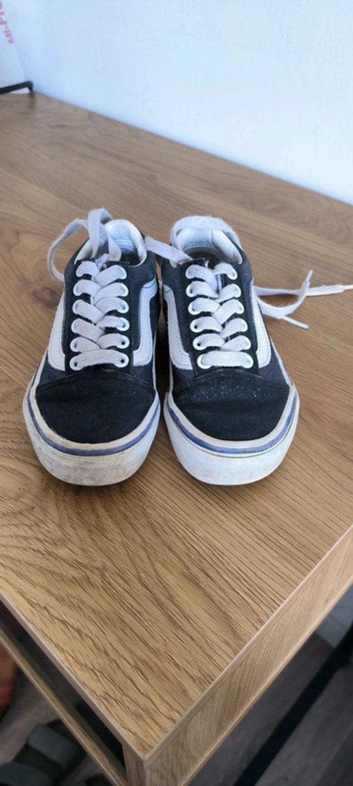 Baskets vans à lacets bleu pailletée 27 - photo numéro 3