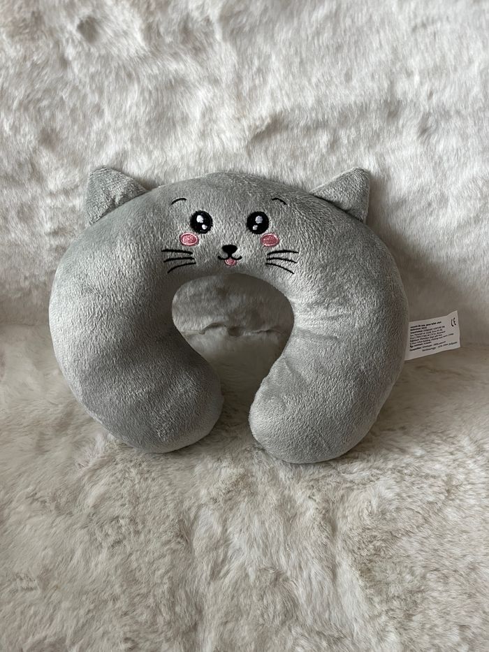 Coussin cervical, coussin de voyage, coussin tour de cou chat pour enfant
