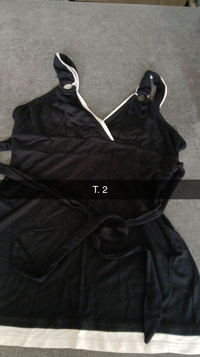 Débardeur noir et blanc