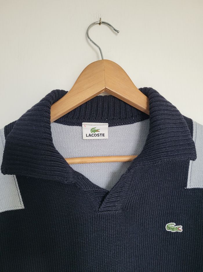 51% laine Pull col camionneur sans zip Lacoste chaud épais taille 5 L état impeccable - photo numéro 5