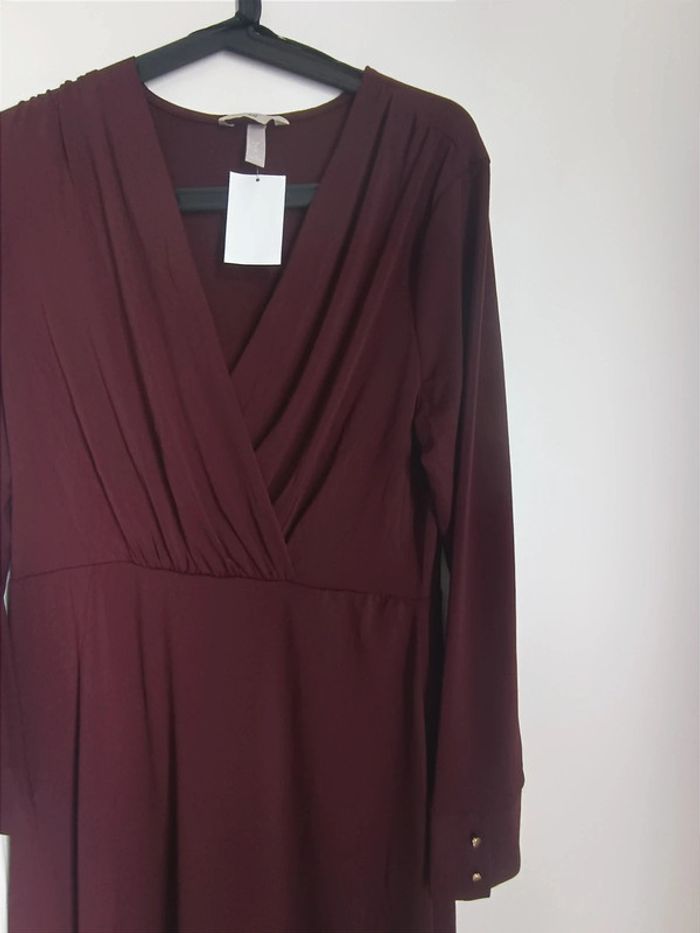 Robe habillée fourreau bordeaux Taille M H&M Neuf avec étiquette