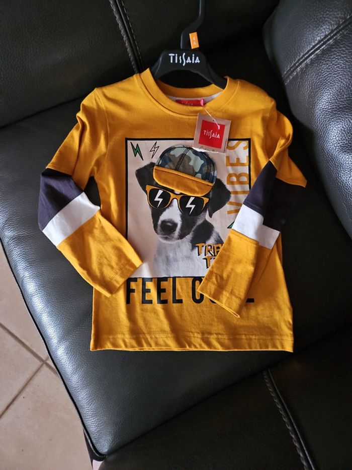 Lot de 7 tee-shirts garçon manches longues 4 ans - photo numéro 8
