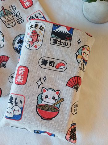 Protège livre tissu fait main – pochette pour livre de poche Japon