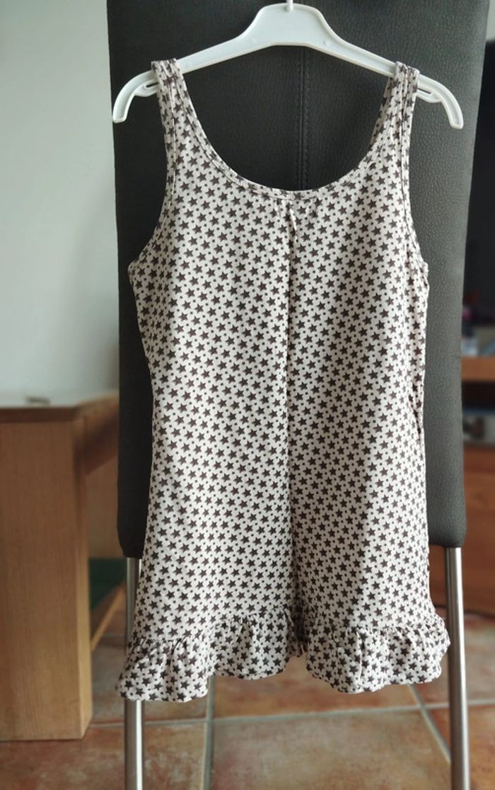 Débardeur beige et marron taille S - photo numéro 2