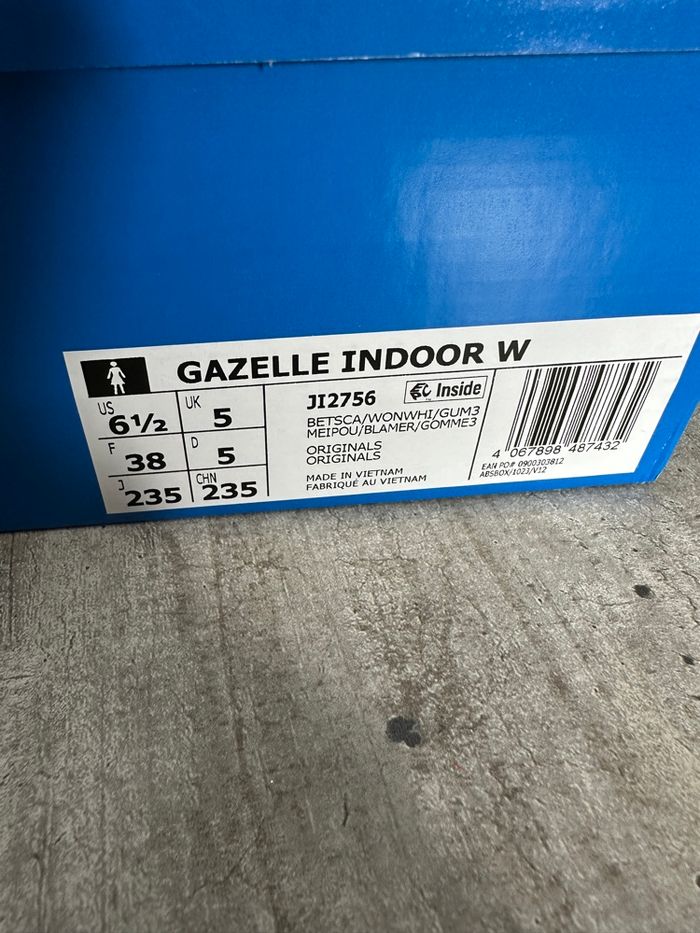 Adidas Gazelle indoor rouge wonder white - photo numéro 10