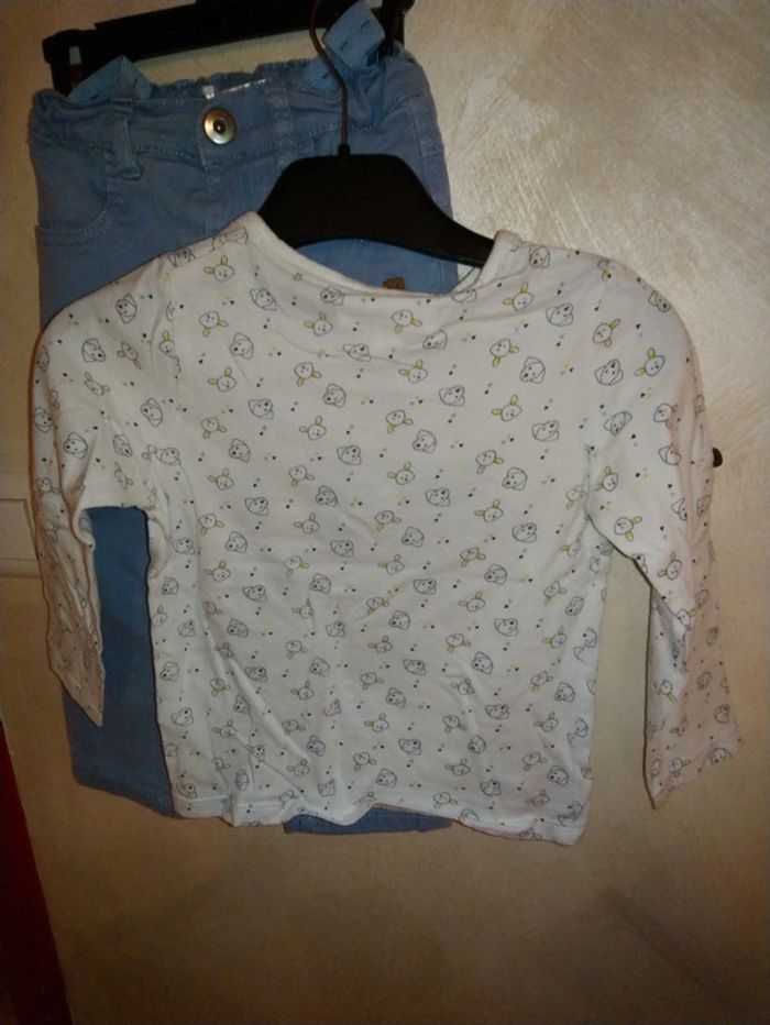 Joli tee shirt bébé manches longues taille 24 mois - photo numéro 4