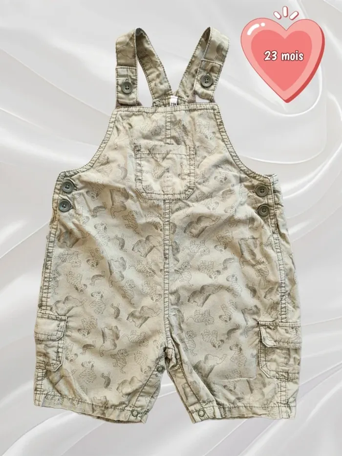 Salopette short garçon 23 mois