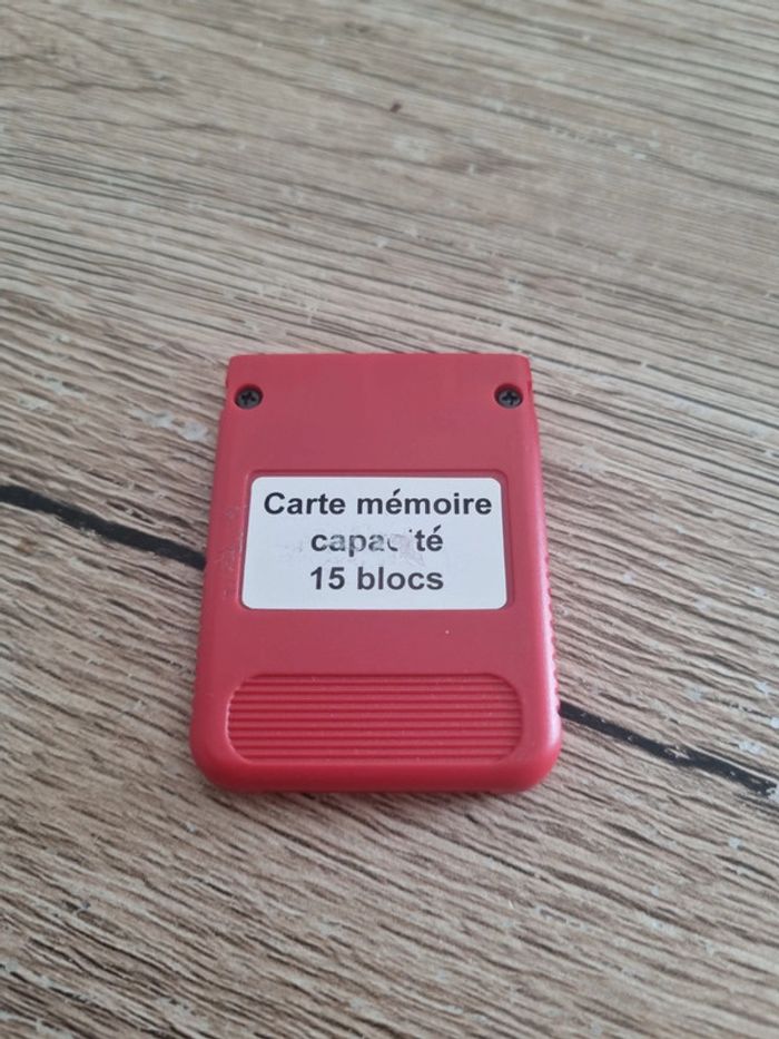 carte mémoire pour ps1 sony mémory card 15 blocks rouge