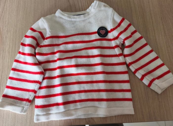 Marinière rouge et blanche
