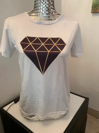 T-shirt diamant taille L
