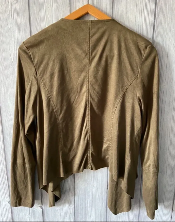 🤍 Veste blazer en suédine kaki Pimkie Taille M 🤍 - photo numéro 3