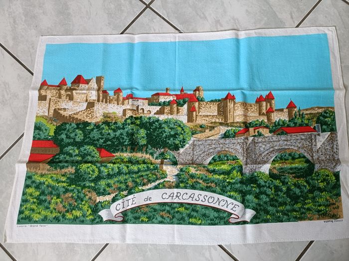 Lot de 6 torchons vintage calendrier et région - photo numéro 5