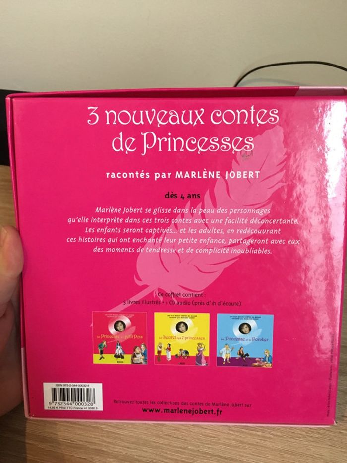 Coffret 3 livres + CD Contes de princesses Marlene Jobert - photo numéro 2