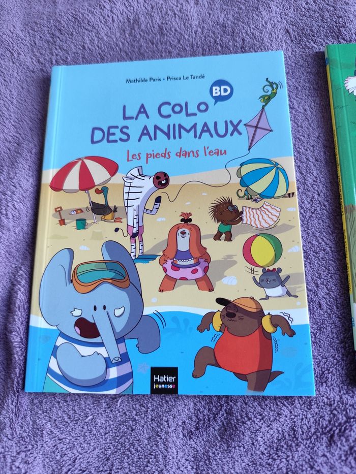Lot 2 BD la colo des animaux premieres lectures 6 7 ans tomes 1+2 mathilde paris - photo numéro 4