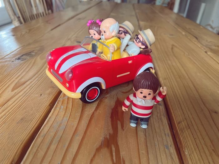 Voiture Monchhichi vintage avec 5 personnages kiki - photo numéro 2