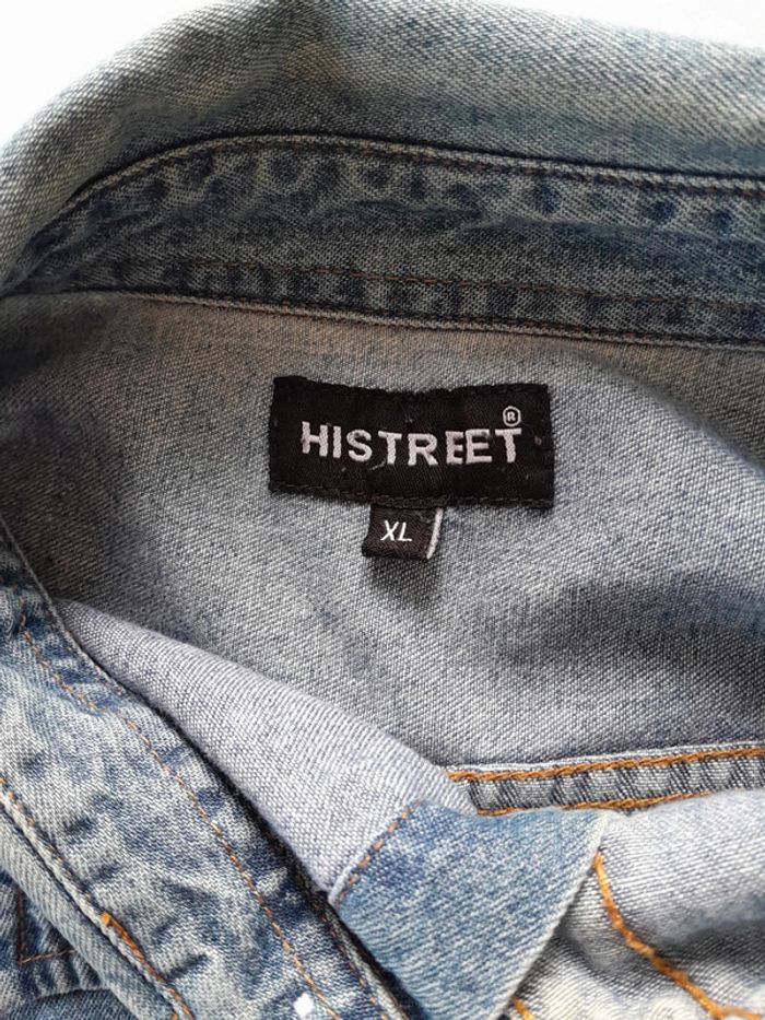 Belle chemise en jeans vintage histreet taille Xl boutons pression - photo numéro 3