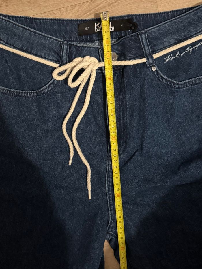 Short en jean taille haute bleu denim Karl Lagerfeld - photo numéro 10