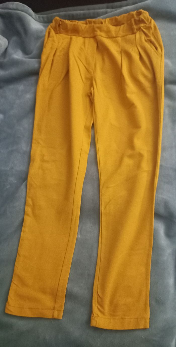 pantalon jegging jaune moutarde