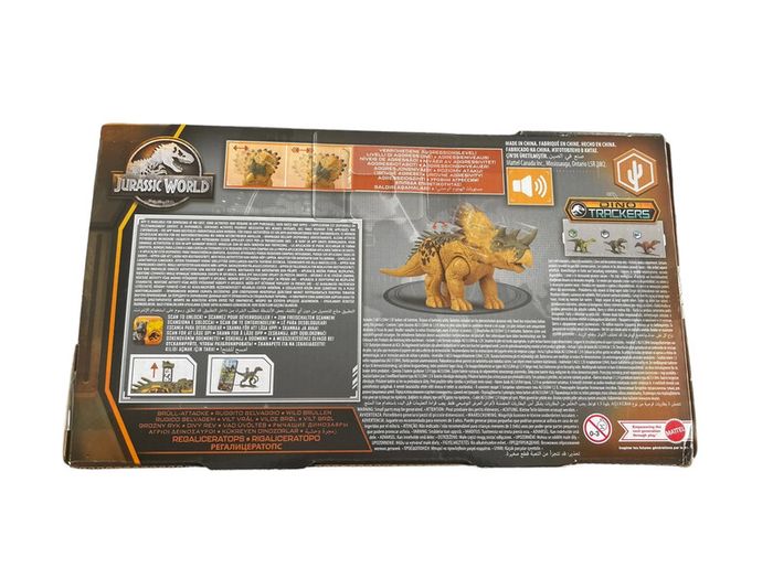 Figurine dinosaure électronique Jurassic World Dino Trackers Regalicerarops Mattel neuf - photo numéro 2