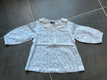Blouse tunique chemisier fleuri avec col dentelle bébé fille Kiabi
