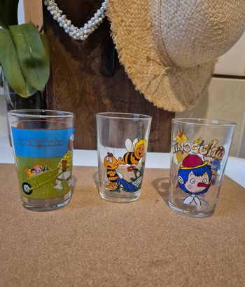 Lot de 3 verres publicitaires