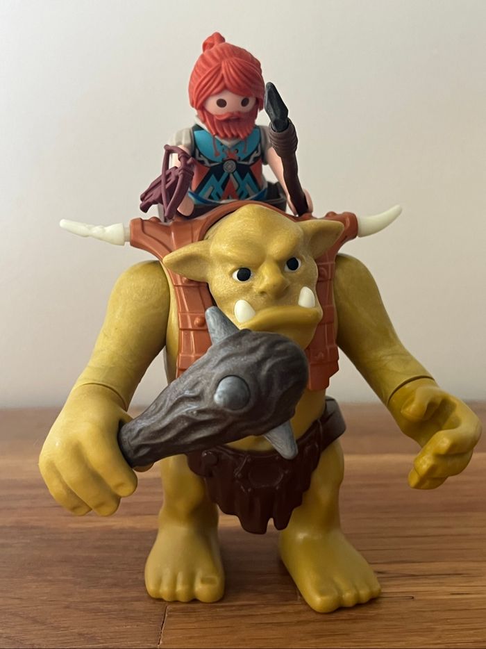 Playmobil Knights 9343 Troll géant et soldat nain
