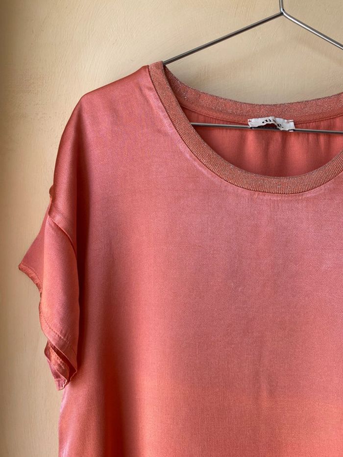 T-shirt satin corail Dixie M - photo numéro 8