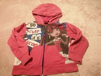 Gilet monster rose 6 ans