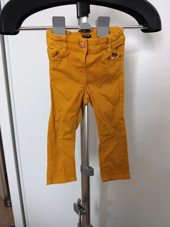 Jeans kiabi jaune moutarde - photo numéro 4