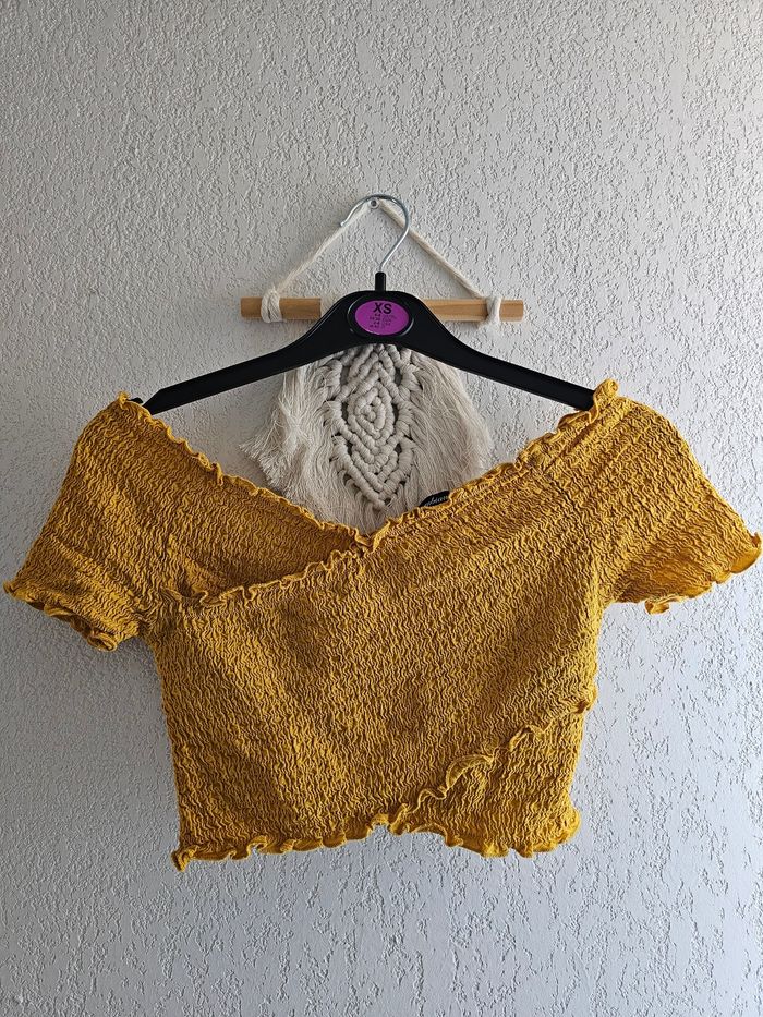 Croptop couleur moutarde Ambiance taille s