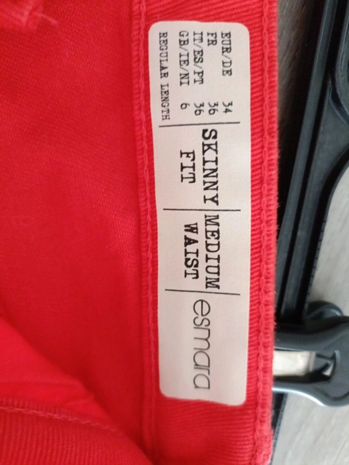 Pantalon rouge Esmara – Taille 36 Skinny fit – Neuf (jamais porté, seulement lavé - photo numéro 6
