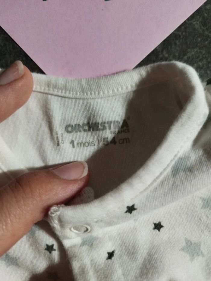 Pyjama coton étoiles 1 mois - photo numéro 2