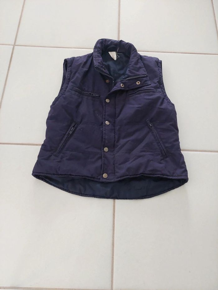 Gilet sans manches marine 7 ans - photo numéro 3