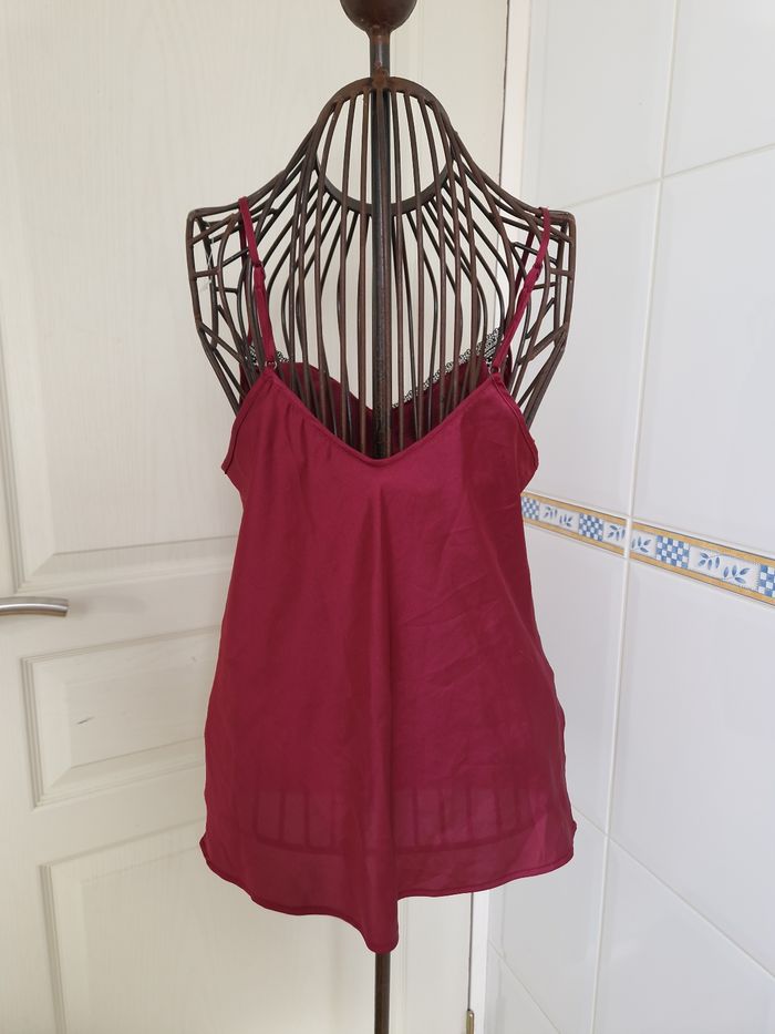 Débardeur avec dentelle et brassière intégré femme etam taille M /38 - photo numéro 4