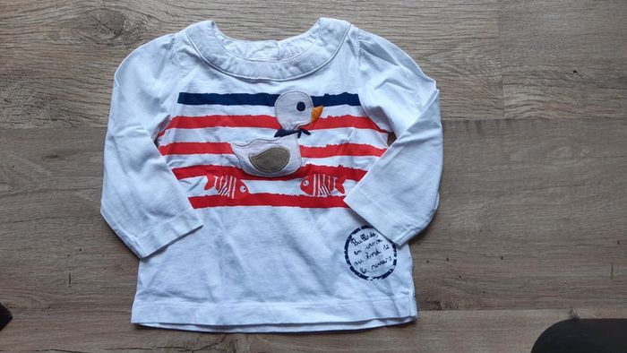 Tee-shirt mixte DP am 12 mois marin canard