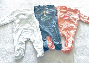 Lots de 3 pyjama « Kiabi » T3 mois