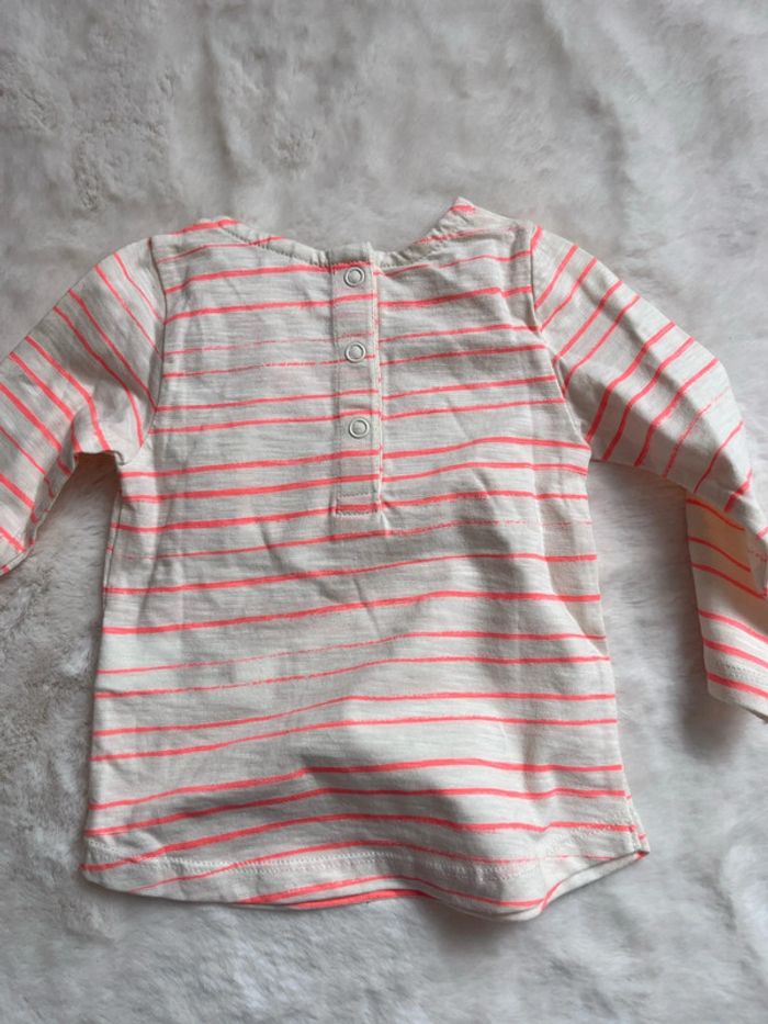 T-shirt bébé fille manche longue 6 mois - photo numéro 6