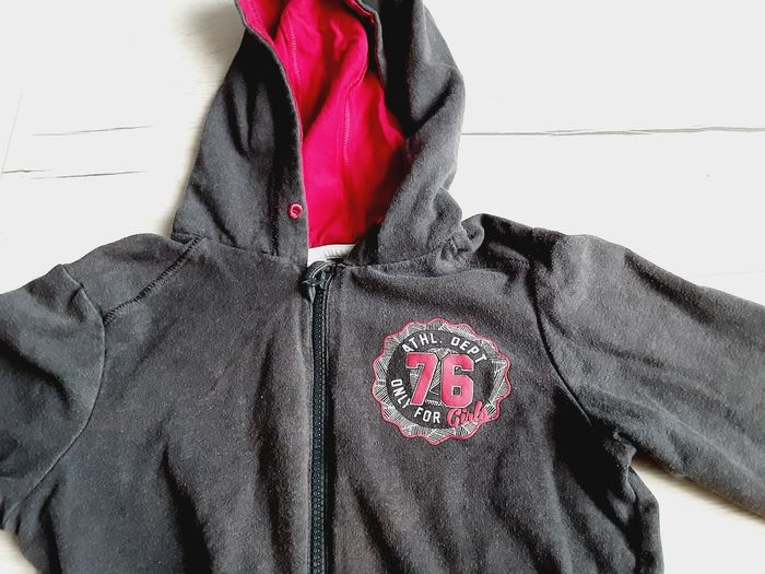 Vêtement fille gilet à capuche Oxylane gris 10 ans - photo numéro 2