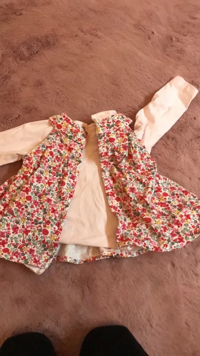 Robe fleurie velours - photo numéro 4