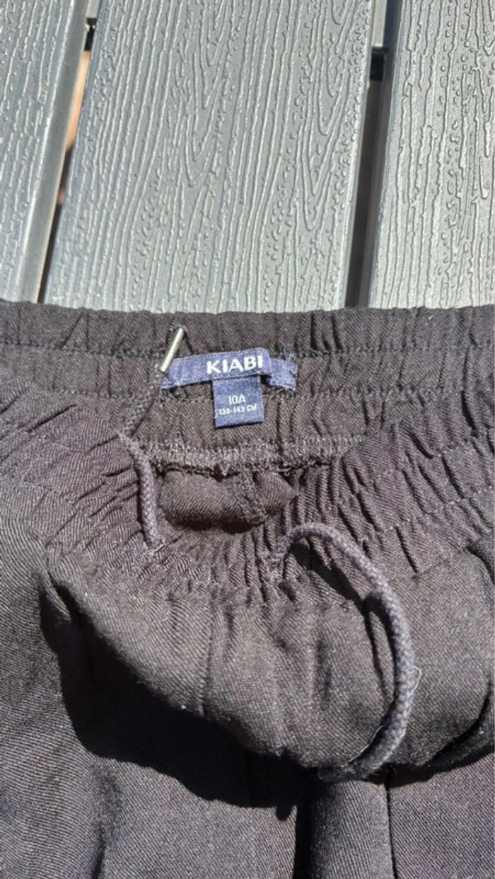 Pantalon sarouel noir Kiabi fille taille 10 ans - photo numéro 2
