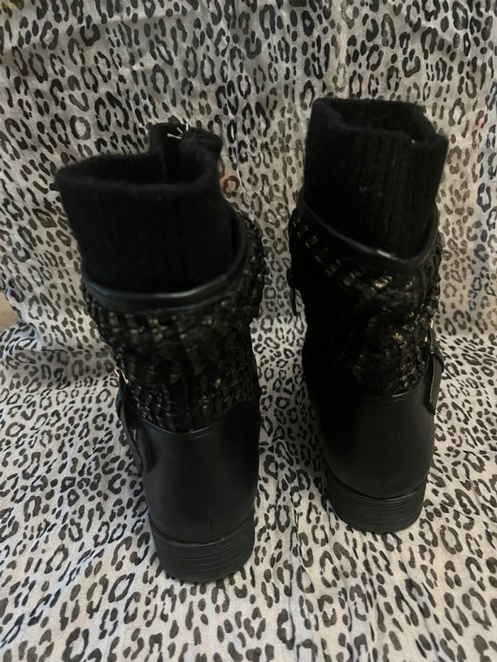 Bottines noires et argentés - photo numéro 5