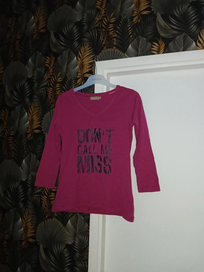 🩷 T-shirt Don't call me miss taille 34/36. - photo numéro 2