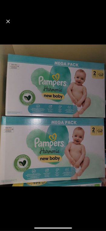 Couche pampres  harmonie t2 (4-8kg) 58€ les 2 carton (104x2)