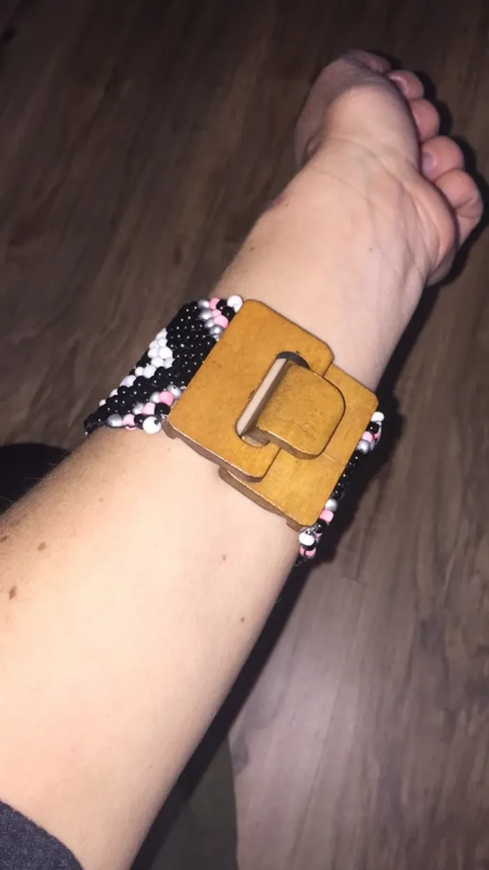 Bracelet manchette perles - photo numéro 2
