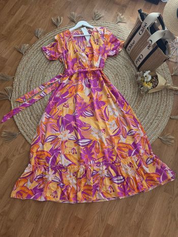 Robe longue imprimé fleuri 