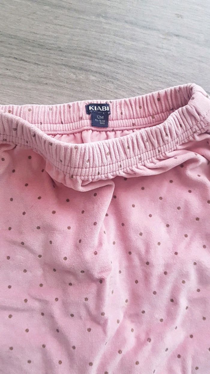 Pantalon rose à pois kiabi 12 M - photo numéro 2